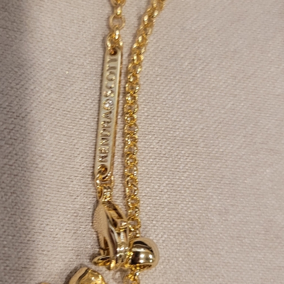 NWT KENDRA SCOTT KYOCERA OPAL RAINBOW NECKLACE IN GOLD PRIMARY RED YELLOW PURPLE - Picture 9 of 9